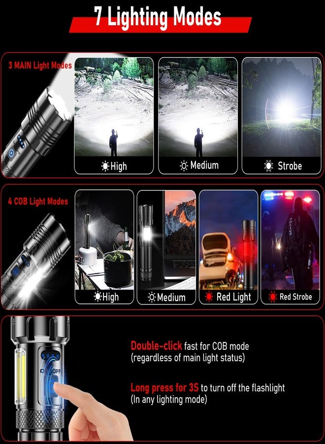 Shadowhawk Torch Lights Rechargeable, Led Torch Light High Power 10000 Lumen, XHM77.2 Long Distance Flash Light Charging Torchlight, Powerful 7 Light Modes Flashlight for Trekking Hunting Emergency - Image 3